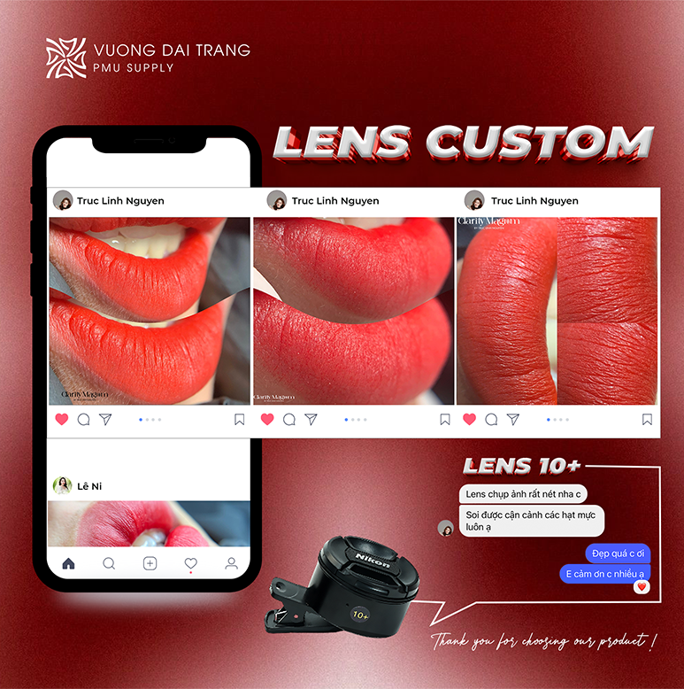 Lens nikon tái chế - chụp ảnh chi tiết cho tác phẩm phun xăm