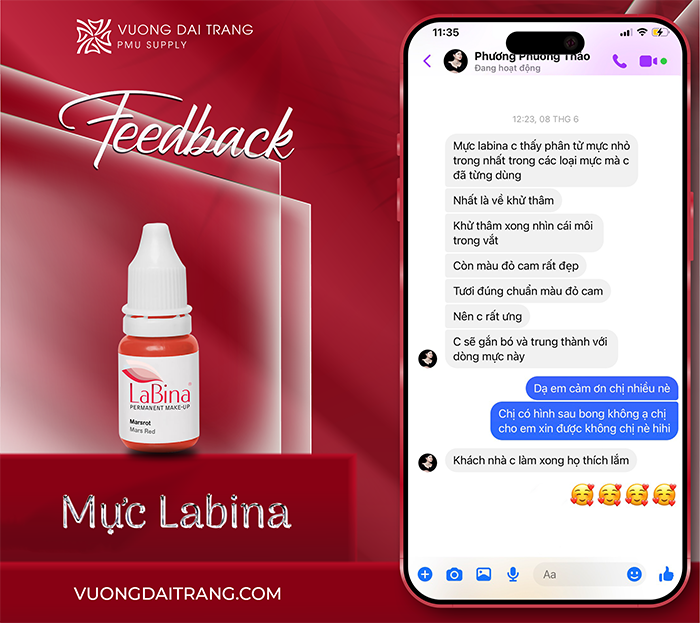 review về dòng mực labina