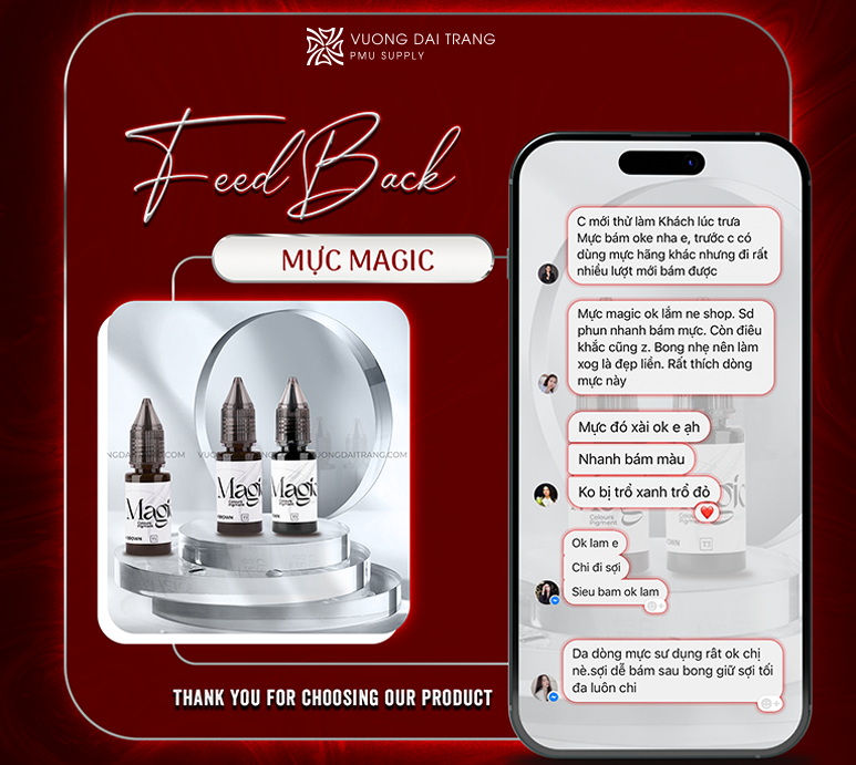 Cảm nhận của kỹ thuật viên phun xăm về mực magic