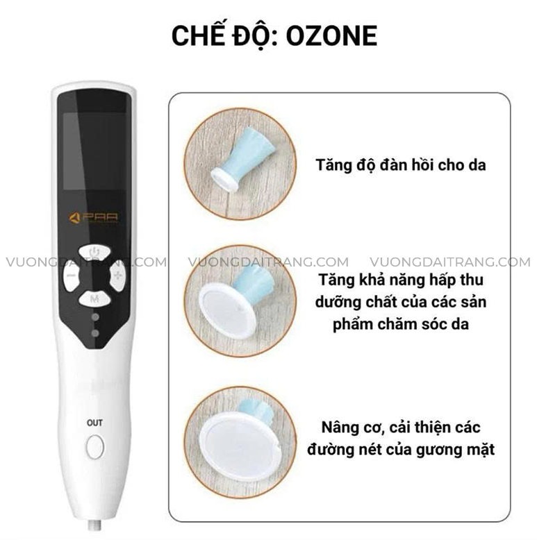 Dùng đầu ozone máy Plasma lạnh PAA Hot & Cool hiệu quả