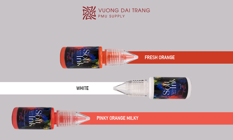 Bộ 3 màu khử thâm môi với mực SoftInk