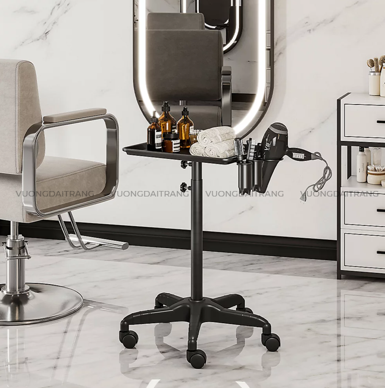 xe đẩy nhôm hỗ trợ kỹ thuật viên làm đẹp